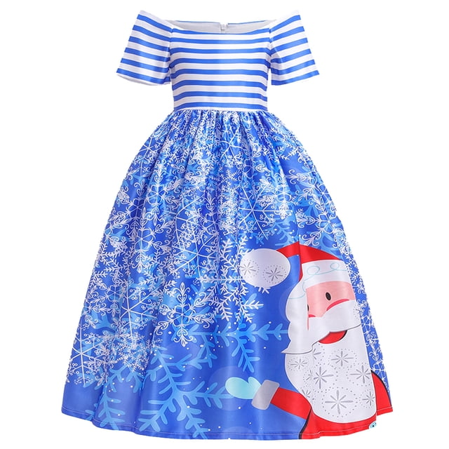 WEAIXIMIUNG Robes de Fête pour Adolescents Midi Enfants Filles Robe de Concours Noël Danse Fête 12-13 Ans