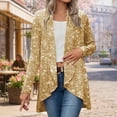thumbnail image 2 of Rutainlusire Women's Fashion Sparkle Sequin Cardigan Jackets 2026 Fall Winter Women's Casual Color Hooded Pocket Long Sleeved Sweater Jacket, 2 of 5