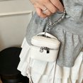thumbnail image 6 of Mini Square Crossbody Bag for Women Box Shoulder Bag PU Leather Cute Purse with Zipper and Love Wristlet for Shopping Travel (Black/Pink/Silver/White/Purple), 6 of 10
