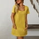thumbnail image 5 of Vestido de Verano de Manga Larga, Encaje Suelto de Denim de Moda con Estampado Floral para Uso Casual Y Diario, 5 of 7