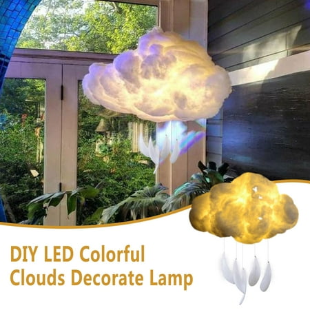 

WQQZJJ Lights For Room Decor Children DIY LED Warm White Clouds Lamp Night Light Cloud Creative Handmade30ml On Clearance