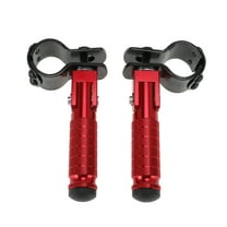 Universal Motorcycle Rear Foldable Foot Pegs for Honda for Suzuki for Kawasaki for Yamaha Foot Rests 90 Degree Folding Passenger Pedal Supports CNC Aluminum Alloy Red 1 Pair