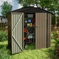 thumbnail image 3 of Lacoo Outdoor Storage Metal Shed Outdoor House for Backyard & Garden 4'*6', 3 of 5