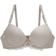 thumbnail image 2 of purcolt Women's Underwire Bra Full Coverage Everyday Push Up Plunge Bra Comfort Lightly Lined Lift Support T-Shirt Bra, 2 of 5