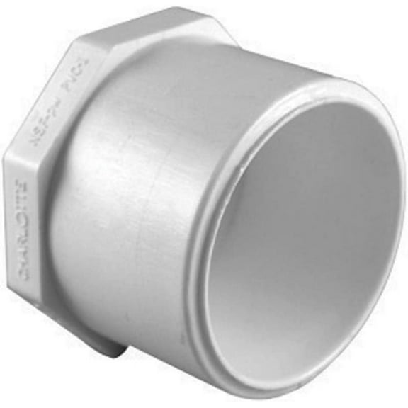 Charlotte Pipe Plug SCH 40 PVC 3/4" Spg White