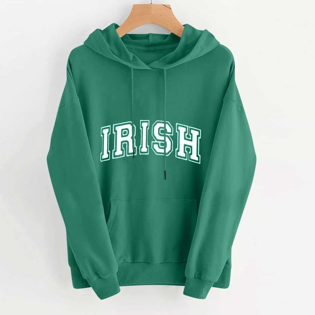 Pantalons pour Femmes Imprimé Saint-Patrick Décontracté Manches Longues Sweat à Capuche Ample Saint-Patrick