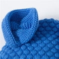 thumbnail image 5 of Kids Jacket,Sweater Children Fall Winter Pure Color Knitted Cardigan Coat for Cozy Comfort,Girls Jacket,Z04 Blue,18-24 Months, 5 of 8