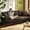 Coffee, variant on Welzona 83" Teddy Fabric Sofa, Modern 3-Seater Couch with 2 Throw Pillows, Tool-Free Assembly, Off White