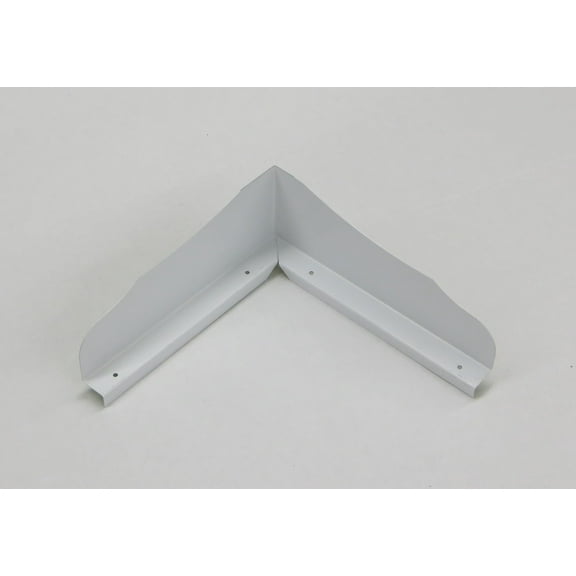 Bent (Inside Corner) Ornamental Gutter Valley Splash Guards - 12 ct LOW GLOSS WHITE