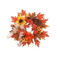 thumbnail image 1 of ThanksgivingHalloween Decorations Simulation Sunflower Wreath PVC Material for Wall and Door Hanging, 1 of 8