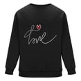 thumbnail image 6 of WREESH Graphic Sweatshirt Valentine's Day Love Letter Printed Crewneck Sweatshirts Casual Pullover for Men Black, 6 of 6