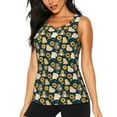 thumbnail image 2 of Picia Bear Sunflower Pattern Women's Workout Tank Top,Breathable Activewear,Slim Fit Athletic Top,Versatile Workout Moisture-wicking top-X-Large, 2 of 9