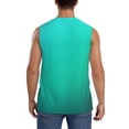 thumbnail image 4 of Bingfone Turquoise Light Blue Pattern Men's Tank Tops Workout Sleeveless Tee Shirts Running Beach Tanks for Men-XX-Large, 4 of 7