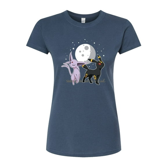 Pokémon - Celestial Espeon And Umbreon - Juniors Fitted Graphic T-Shirt