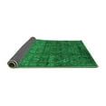 thumbnail image 2 of Ahgly Company Indoor Round Abstract Green Modern Area Rugs, 7' Round, 2 of 4