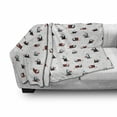 thumbnail image 2 of Sheep Soft Flannel Fleece Throw Blanket, Simplistic Furry Animal Cartoon Ball of Wool on Plain Background, Cozy Plush for Indoor and Outdoor Use, 50" x 60", Burgundy Blue Grey, by Ambesonne, 2 of 5