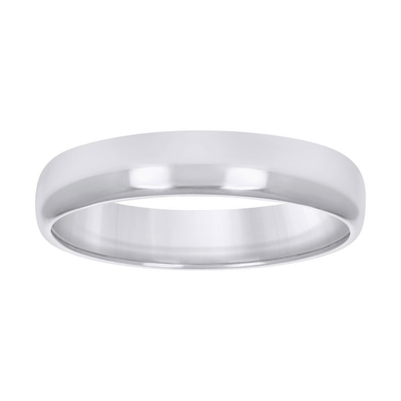 10kt White Gold Unisex 4mm Regular-Fit Wedding Band Ring Size 12