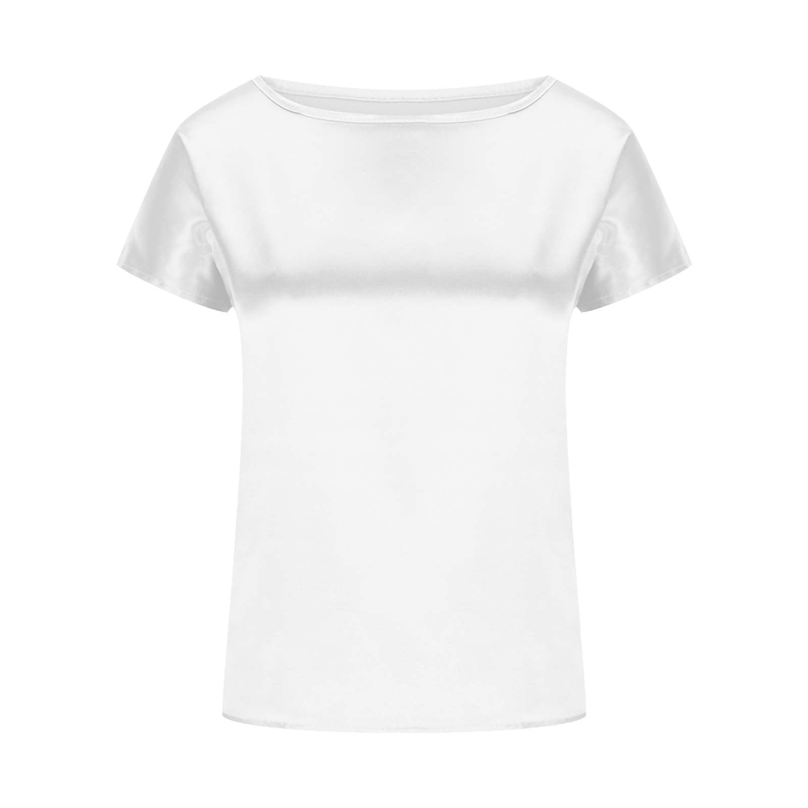 white satin t shirt