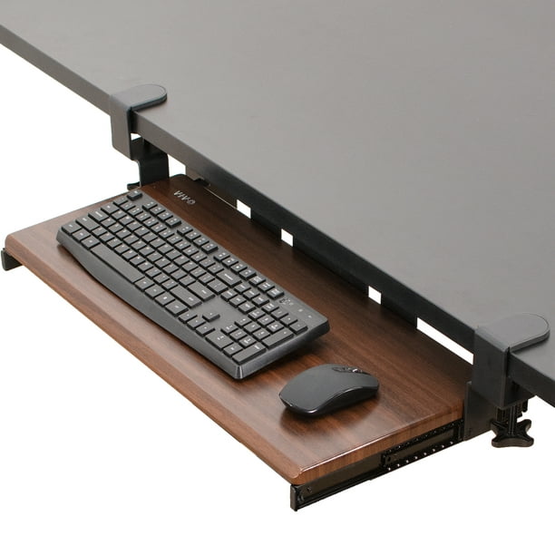 The above Craftsman shorthand VIVO Extra Sturdy Clamp-on Computer Keyboard and Mouse Under Desk Slider  Tray - Walmart.com