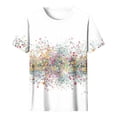 thumbnail image 4 of Fengqque Short Sleeve Tops for Women Summer,Women's Short Sleeve Printed Shirt Summer Crewneck T Shirt Basic Tops Multicolor-F XXXL(XXXL), 4 of 4