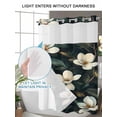 thumbnail image 4 of No Hook Cloth Fabric Shower Curtain with Snap in Liner, Floral Waterproof Shower Curtains Set with See Through Top Window, Botanical Garden Flower Country Nature Farm Leaf Bath Curtains 36"x72", 4 of 6