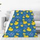 thumbnail image 1 of Balery Rubber Duck Manta de Felpa Suave y Acogedora – Cobija de Franela Aterciopelada para Cama, Lavable y Cálida para Sofá, Mascotas, Transpirable-50"x40", 1 of 7