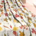 thumbnail image 3 of Autumn Fall Leaves Pattern Blanket,Comfortable Soft Flannel Throw Blanket,All Season,Warm Lightweight Blankets for Sofa Bed Couch Living Room Chair,60"x80", 3 of 4