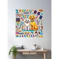 thumbnail image 2 of Colorful Dog Grooming Cartoon – Perfect For Pet Lovers And Groomers Poster Wall Art, Modern Wall Decor, 30x30 UNFRAMED, 2 of 3