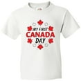 thumbnail image 3 of Inktastic My First Canada Day with Red and White Maple Leaves Youth T-Shirt, 3 of 5