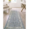 thumbnail image 4 of Rugs.com Eco Traditional Collection Rug – 12 Ft Runner Harbor Blue Medium Rug Perfect For Hallways, Entryways, 4 of 9