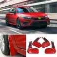 thumbnail image 1 of for Honda for Civic 11th 2022 - 2023 Red Front and Rear Kit Mud Flap Splash Guard with Screws -, 1 of 4