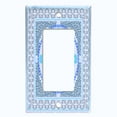 thumbnail image 5 of Metal Light Switch Plate Cover Elegant Blue Floral Mandala Rug Tile Pattern TIL072, 5 of 13