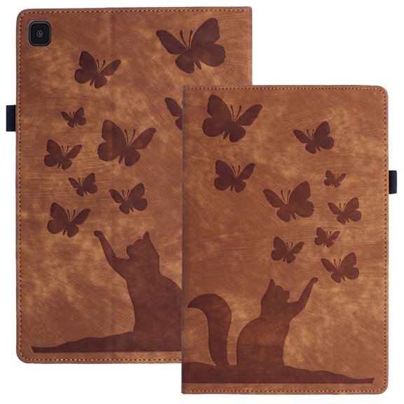 XYX Case for Samsung Galaxy Tab A7 inch 10.4 2020 Release SM-T500, Butterfly Cat Slim Folio Stand Cover, Brown