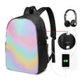 thumbnail image 3 of YFYANG 17" Laptop Backpack, Dream Pastel Fashion Travel Work Backpack with USB and Headphone Cable Interface for Men and Women, 3 of 8