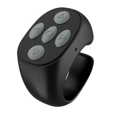 Rechargeable Shutter Remote Control For Smartphone Camera Bluetooth Remote Can Use To Scroll Videos Turn Pages And Adjust Volume Compatible With TikTok