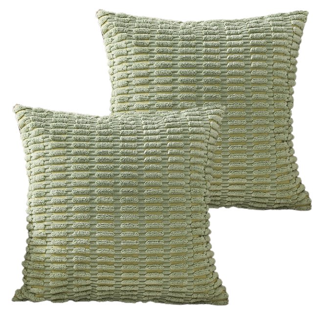 2 piezas de sofá cama, sofá, sala de estar, decoración, almohada de abrazo, funda de cojín cuadrada, decoración del hogar de estilo bohemio, almohada de pana a rayas