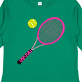 thumbnail image 4 of Inktastic Pink Tennis Racket and Ball Boys or Girls Long Sleeve Toddler T-Shirt, 4 of 5