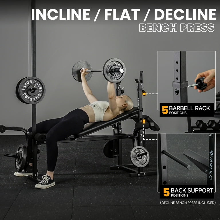 Mikolo 6-in-1 Weight Bench, 800 lbs Capacity photo 7