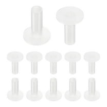 12pcs Flanged Sleeve Bearings Plastic Bushings ID 6mm x OD 8mm x Length 25mm Nylon Bushings, White