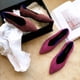 thumbnail image 5 of Zapatos suaves para mujer, zapatos puntiagudos de punto transpirables, zapatos planos para mujer, zapatos individuales de Ballet, zapatos cómodos para embarazadas, galosh plano, 5 of 5