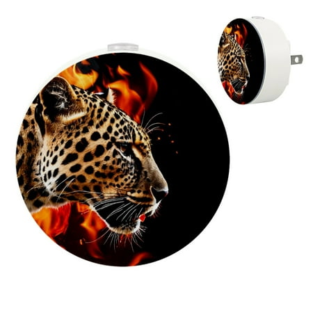 

YZUOUZY Bedside Lamps Nightlight Bedside Lamps Set of 2 Leopard Blaze