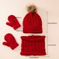 Mifelio Hat and Scarf Set for Kids Winter Kids Hat Scarf Glove Set Knit
