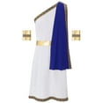 thumbnail image 3 of Haitryli Men's Ancient Greek God Toga with Sleeves One Shoulder Halloween Costume Tunic Role Play Blue 3XL, 3 of 7