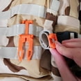 thumbnail image 4 of Wosthever Bolsa Hebilla Saco Clip Correa Guardián Superficie lisa Instalación práctica Accesorios al aire libre Tamaño compacto Mosquetón Escalada color barro Wosthever OD031774-02, 4 of 6