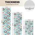 thumbnail image 4 of Blue Geometric Flower Diamond Pattern Kitchen Rugs Sets Of 3,Kitchen Runner Rugs Non Skid Washable,Decorative Kitchen Floor Mats for Kitchen,Sink,Laundry,17"x30"+ 17"x47" + 17"x59", 4 of 6