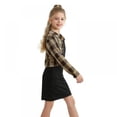 thumbnail image 5 of SILVERCELL Girl's Plaid Long Sleeve Shirt and Bodycon Dress Set 2 Piece Outfits 7-12 Years, 5 of 17