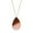 Pink, variant on Inc Brown Resin Wooden Teardrop Pendant Necklace for Women | Wood Anniversary Gift