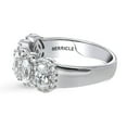 thumbnail image 3 of BERRICLE Sterling Silver 5-Stone Wedding Rings Cubic Zirconia CZ Cocktail Anniversary Band for Women, Rhodium Plated Size 9.5, 3 of 10