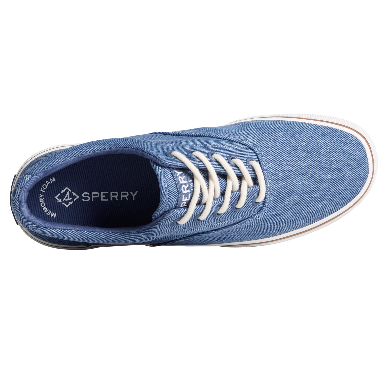 Sperry Men's Halyard CVO Sneaker - Light Blue Canvas, Size 11