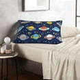 thumbnail image 6 of Lsque Planets and Stars Pattern Pillow Case – Soft & Cozy Throw Pillow Cover, Hypoallergenic Cushion Case for Sleeping Women with Envelope Closure-20"x30", 6 of 6